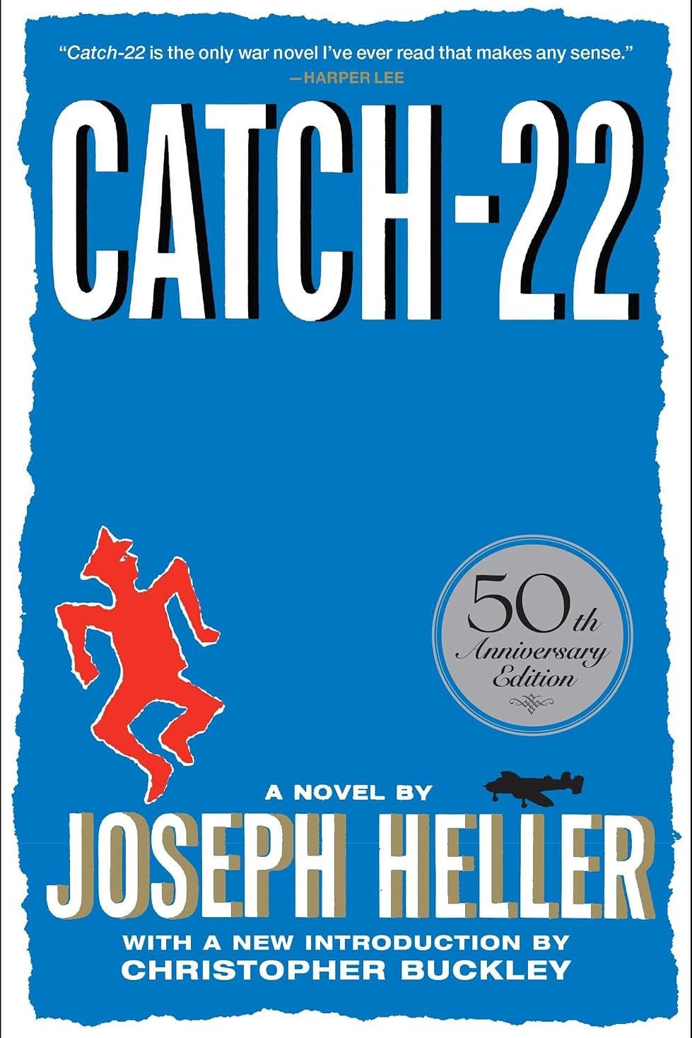 Cover of Catch-22 by Joseph Heller, Elliot Ackerman’s September 2026 Book Club selection, featuring the classic red, white, and blue illustrated design.