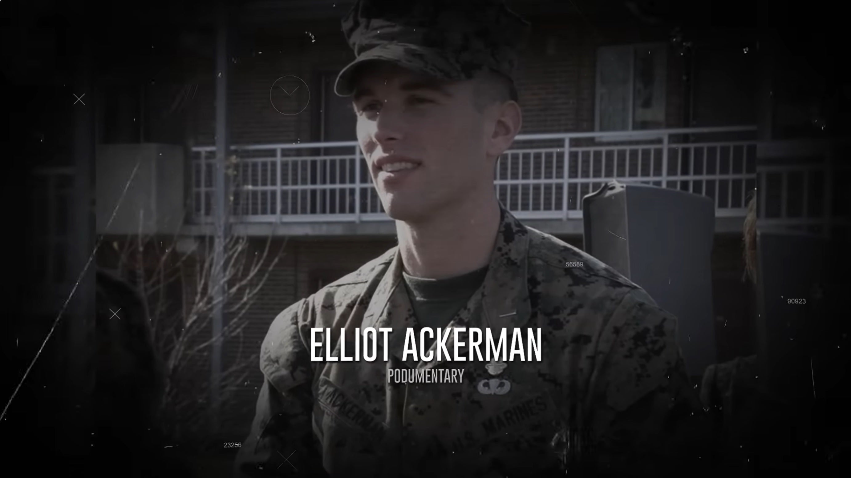 Young Elliot Ackerman in U.S. Marine Corps uniform during his early military service, featured in Combat Story during a discussion of Fallujah, war, and military leadership