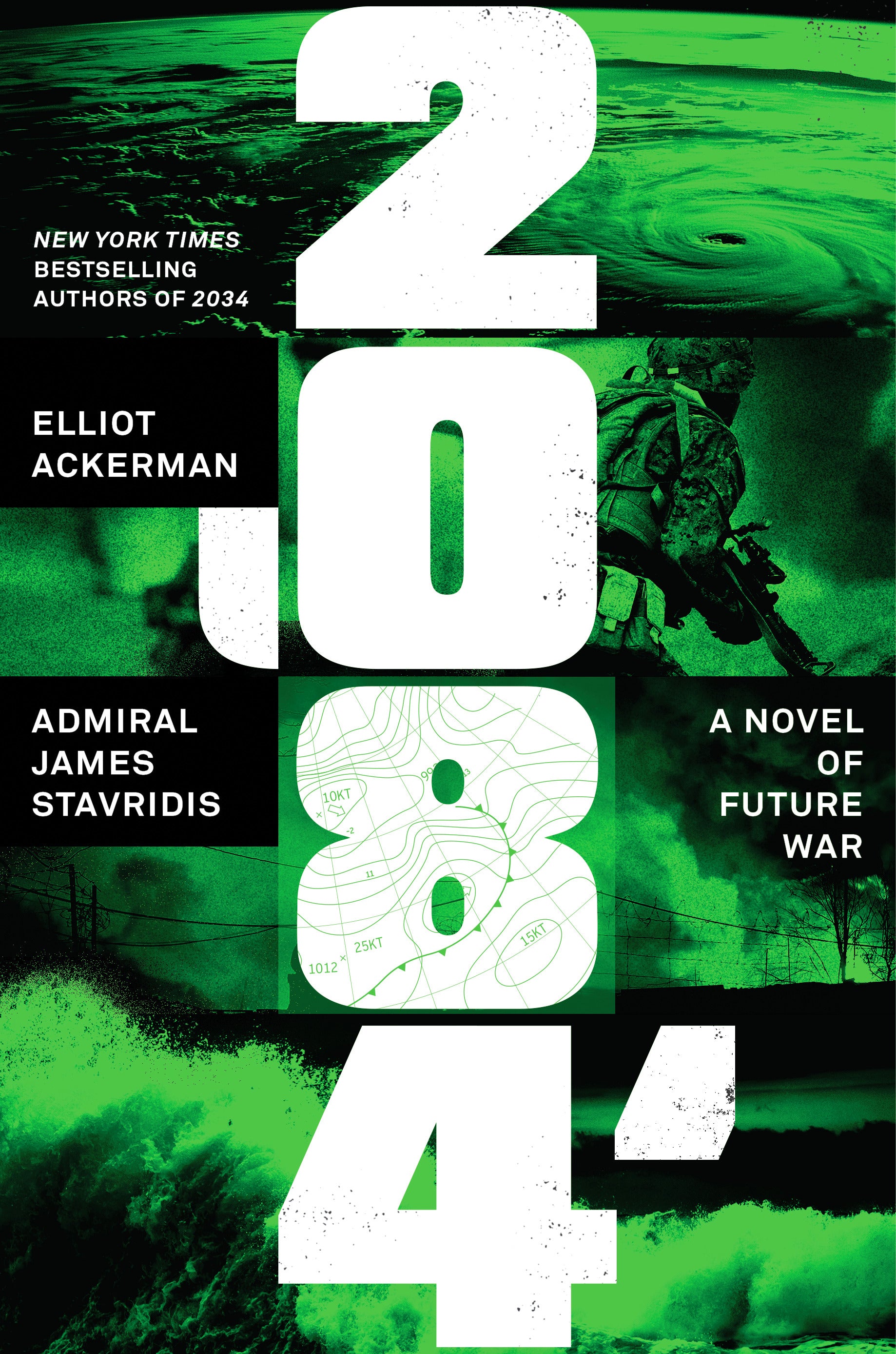 Cover art for 2084 by Elliot Ackerman and Admiral James Stavridis, a geopolitical thriller exploring future global conflict, technology, war, and international power in the year 2084.