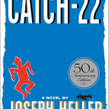 Cover of Catch-22 by Joseph Heller, Elliot Ackerman’s September 2026 Book Club selection, featuring the classic red, white, and blue illustrated design.