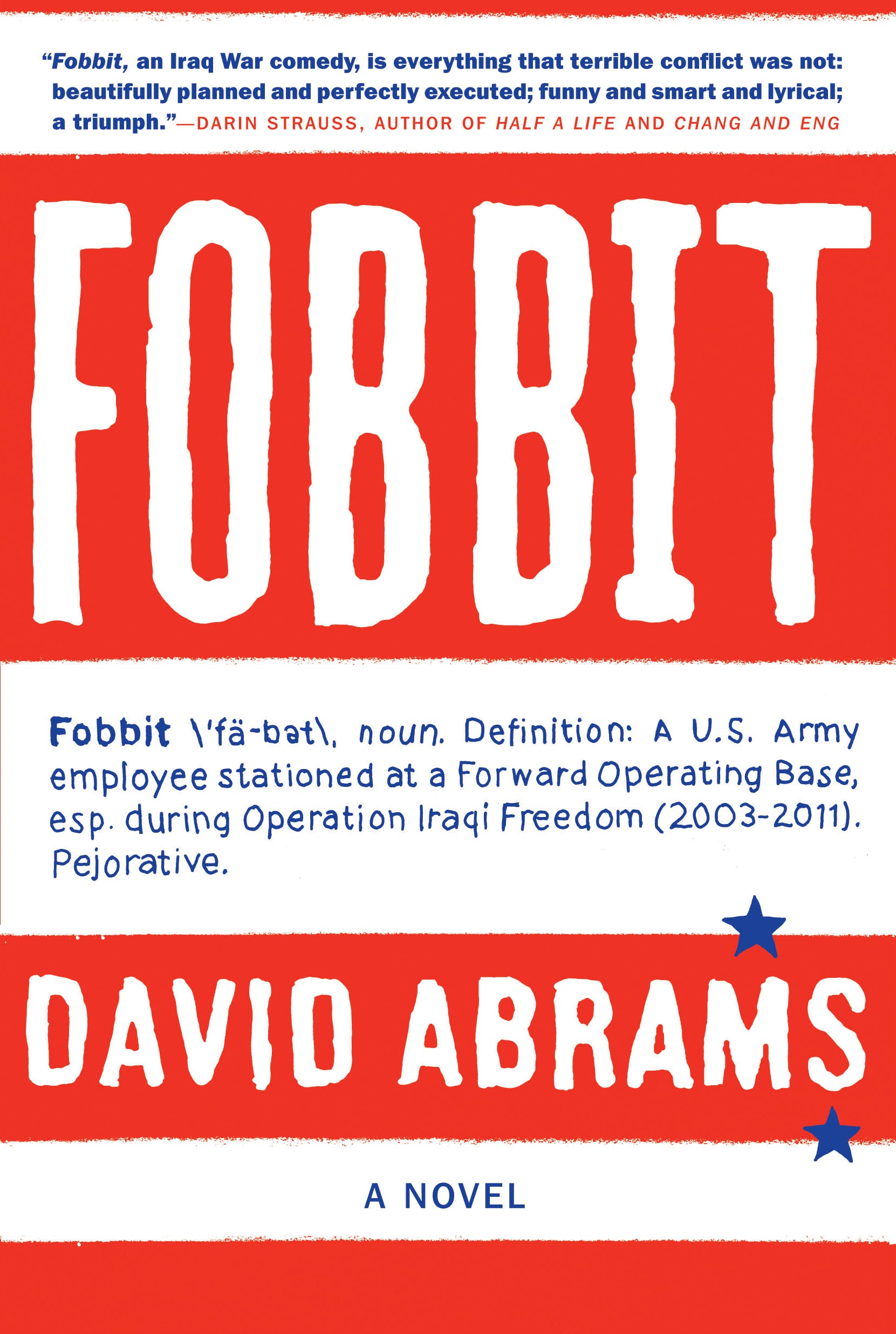 Book cover of Fobbit by David Abrams.