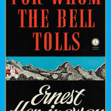 Book cover of For Whom the Bell Tolls by Ernest Hemingway.